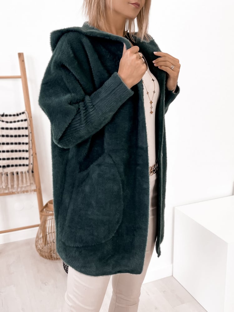 PŁASZCZ ALPAKA MATT ZIELONY