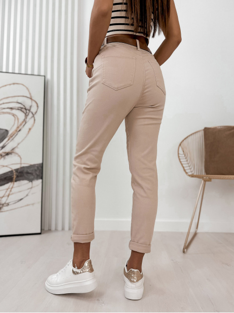 SPODNIE RISLEY BEŻOWE