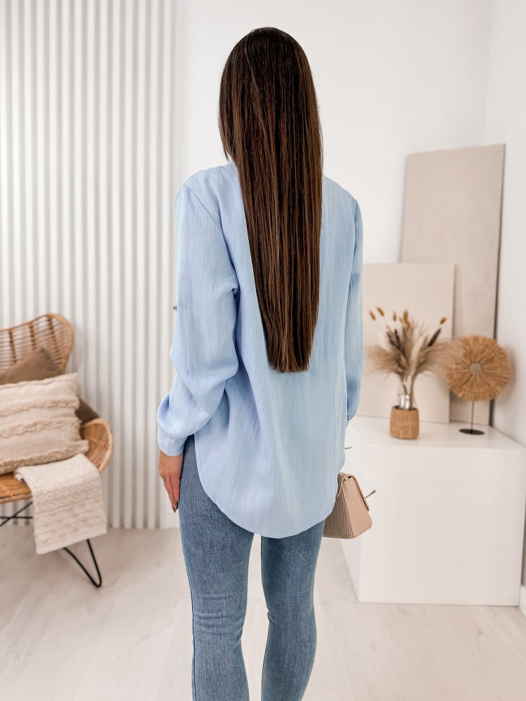 KOSZULA JACQUELINE NIEBIESKA