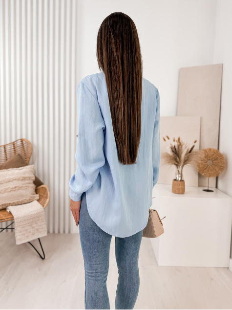 KOSZULA JACQUELINE NIEBIESKA