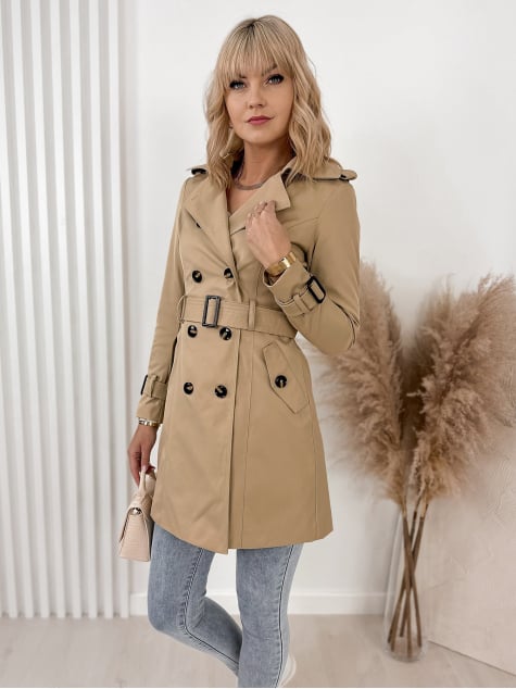 PŁASZCZ USUI CIEMNOBEŻOWY