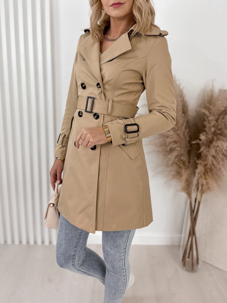 PŁASZCZ USUI CIEMNOBEŻOWY