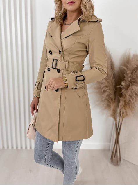 PŁASZCZ USUI CIEMNOBEŻOWY