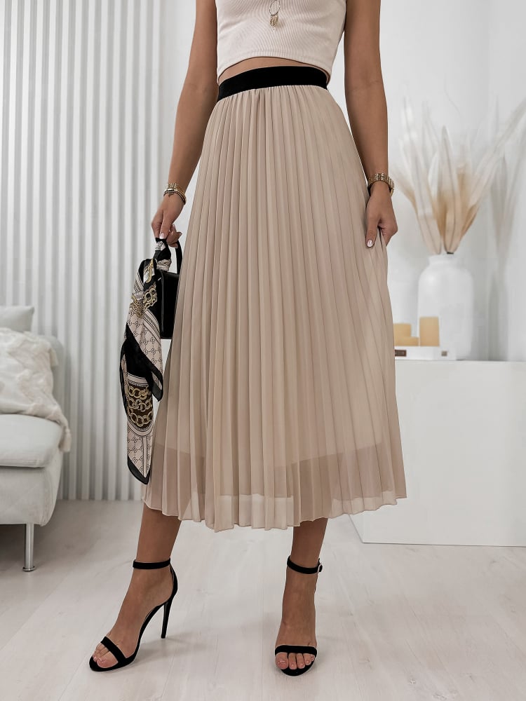 SPÓDNICA FAIDO BEŻOWA