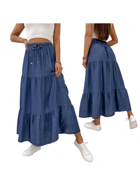 SPÓDNICA ESPERA CIEMNONIEBIESKA