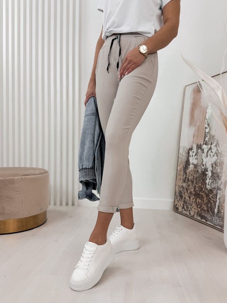 SPODNIE DABI BEŻOWE