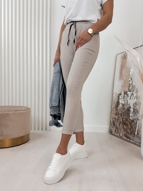 SPODNIE DABI BEŻOWE