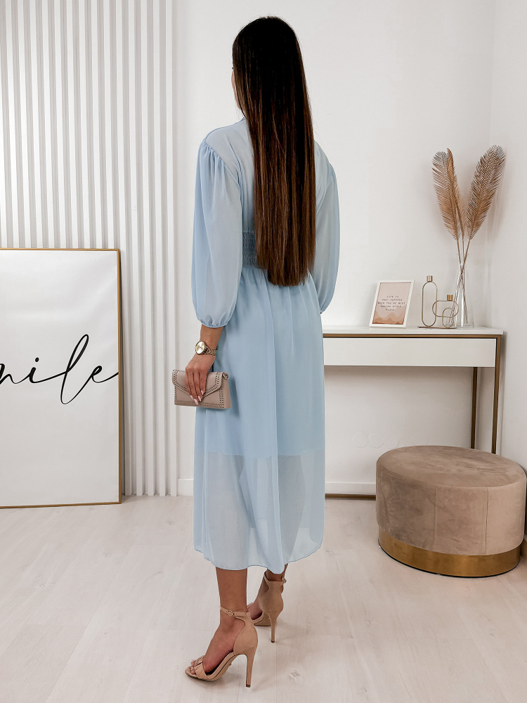 SUKIENKA GARY NIEBIESKA