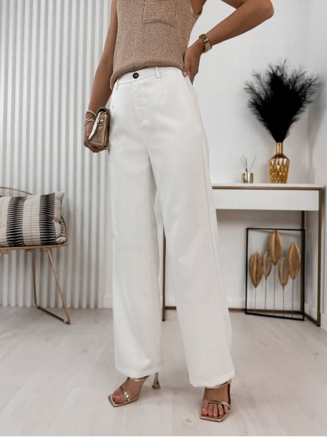 SPODNIE CZACZA BIAŁE