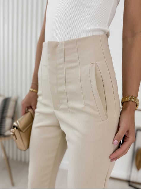 SPODNIE LINKO BEŻOWE