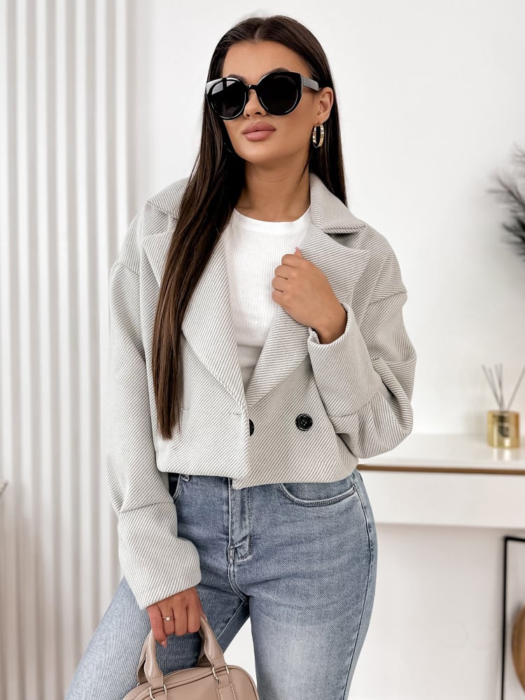 KURTKA MIREILLE SZARA