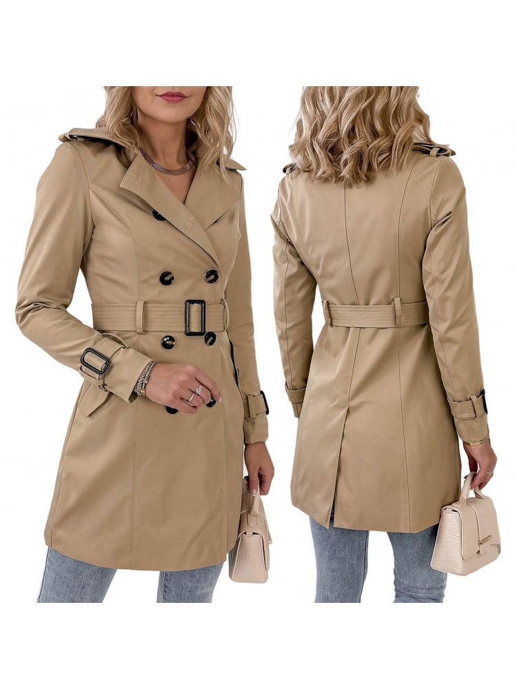 PŁASZCZ USUI CIEMNOBEŻOWY