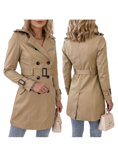 PŁASZCZ USUI CIEMNOBEŻOWY