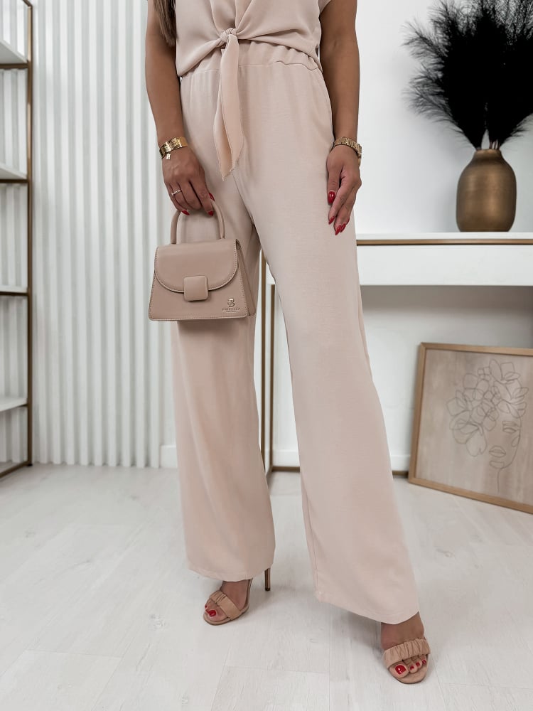 KOMPLET LASSO CIEMNOBEŻOWY