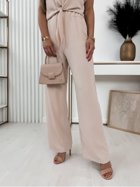 KOMPLET LASSO CIEMNOBEŻOWY