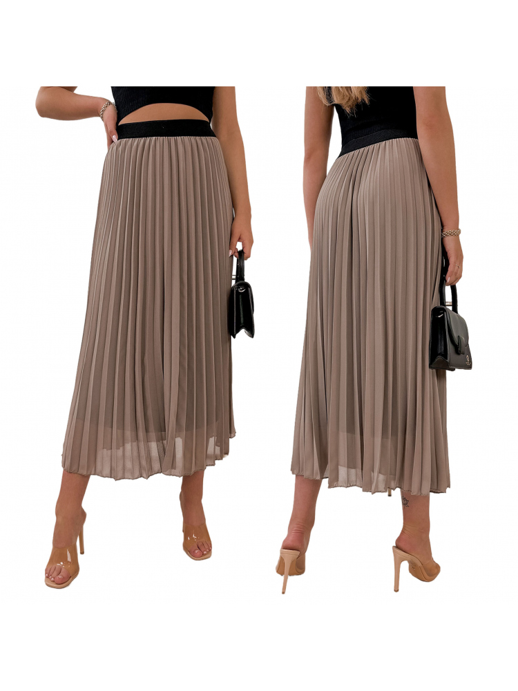 SPÓDNICA FAIDO CIEMNOBEŻOWA