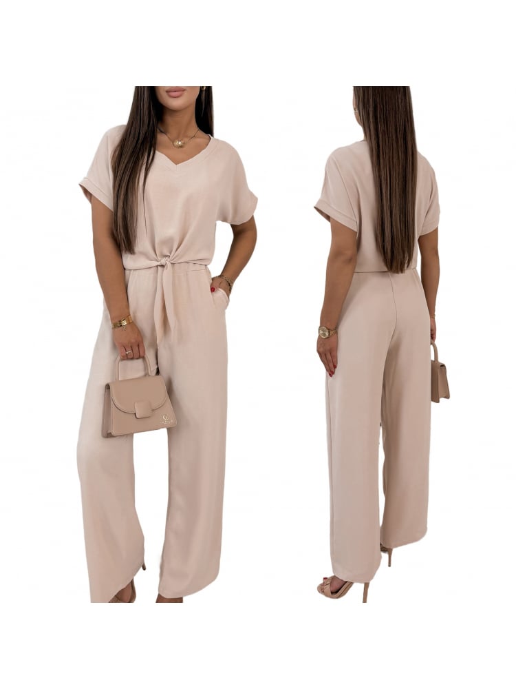 KOMPLET LASSO CIEMNOBEŻOWY