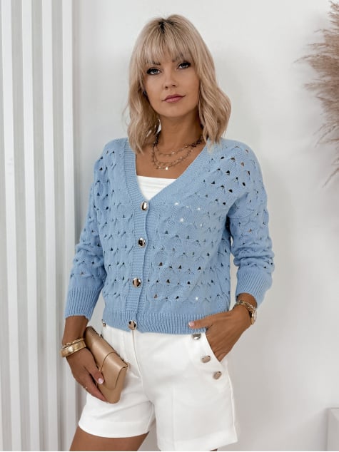 SWETER MANAMI BŁĘKITNY