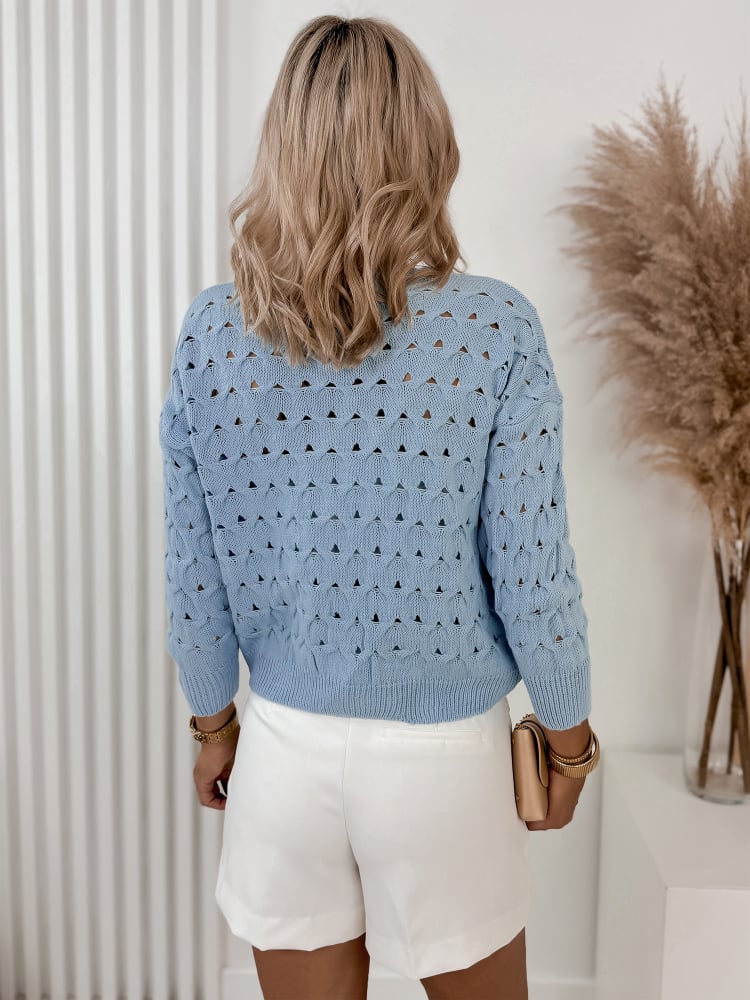 SWETER MANAMI BŁĘKITNY