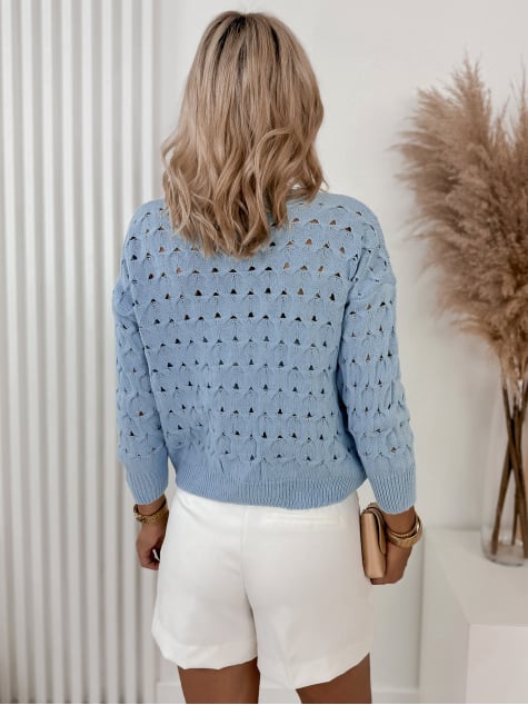 SWETER MANAMI BŁĘKITNY