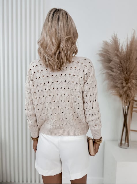 SWETER MANAMI BEŻOWY