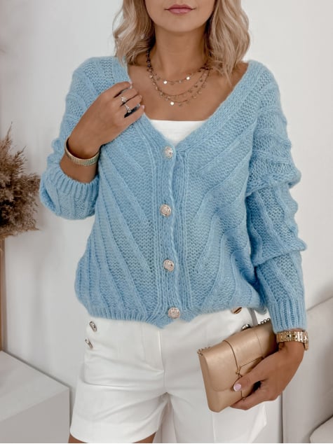 SWETER NORIKO BŁĘKITNY