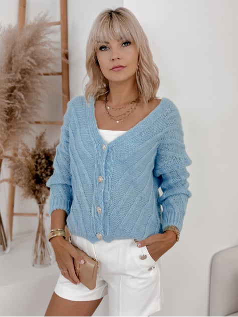 SWETER NORIKO BŁĘKITNY