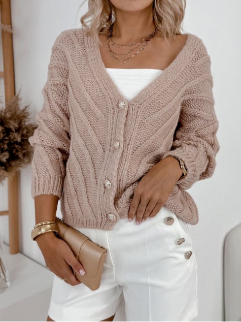 SWETER NORIKO PUDROWY RÓŻ