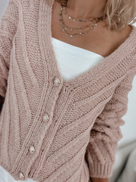 SWETER NORIKO PUDROWY RÓŻ