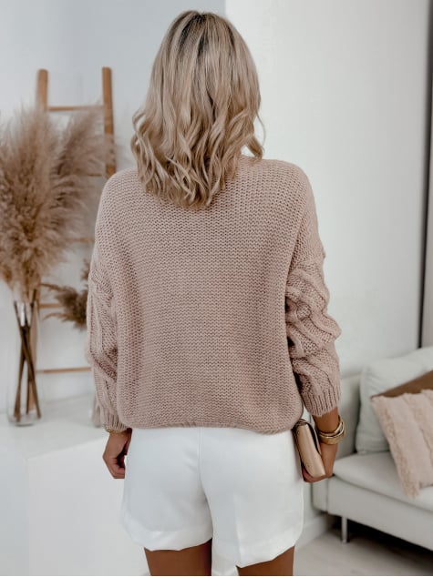 SWETER NORIKO PUDROWY RÓŻ