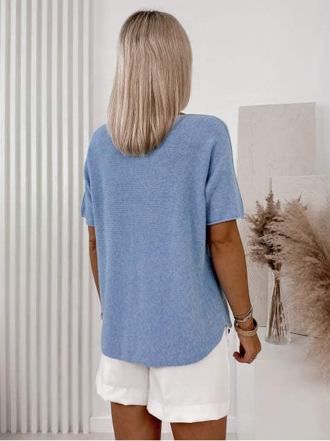 SWETER HASRET BŁĘKITNY