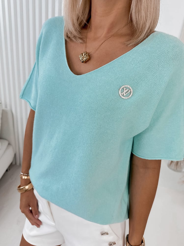 SWETER HASRET MIĘTOWY