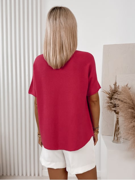 SWETER HASRET MALINOWY