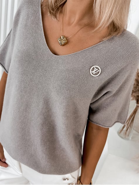 SWETER HASRET BRĄZOWY