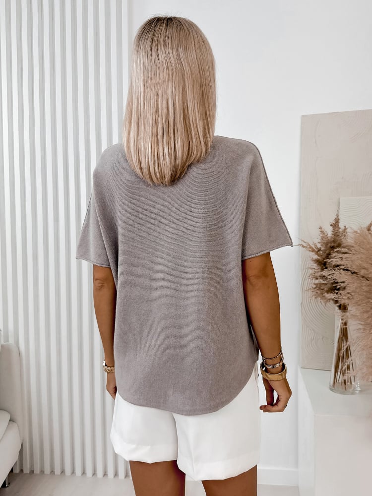 SWETER HASRET BRĄZOWY