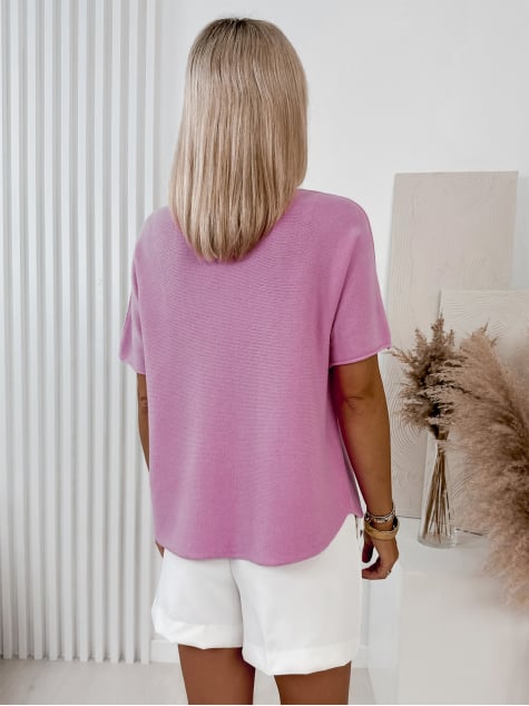 SWETER HASRET RÓŻOWY