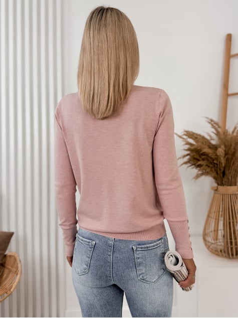 SWETER TANYA PUDROWY RÓŻ