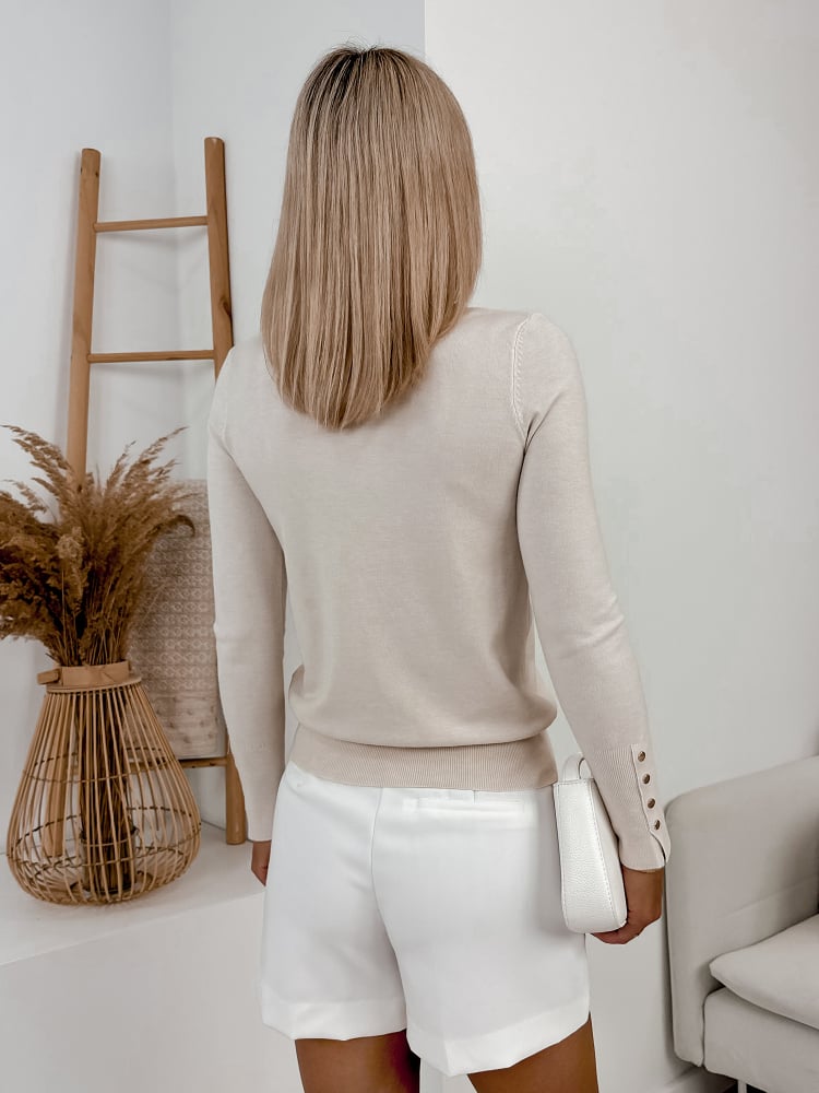 SWETER JUNRU BEŻOWY