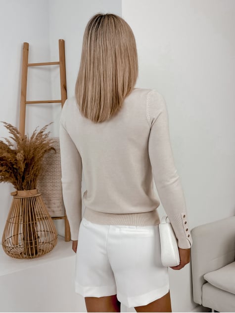 SWETER JUNRU BEŻOWY