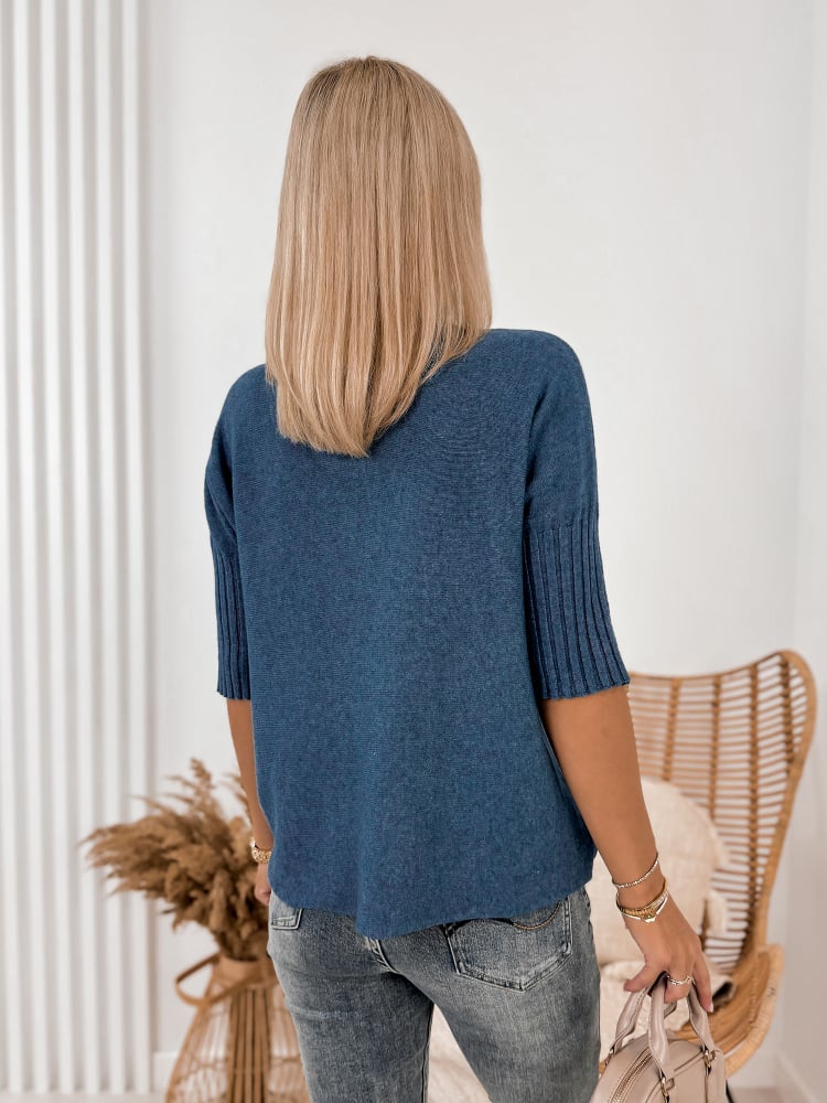 SWETER RAFFE GRANATOWY