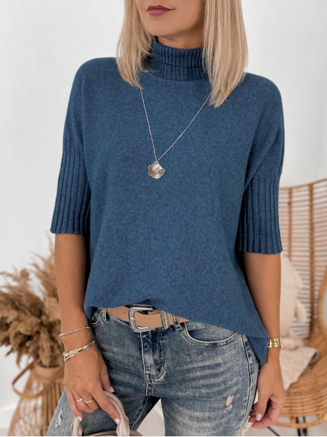 SWETER RAFFE GRANATOWY