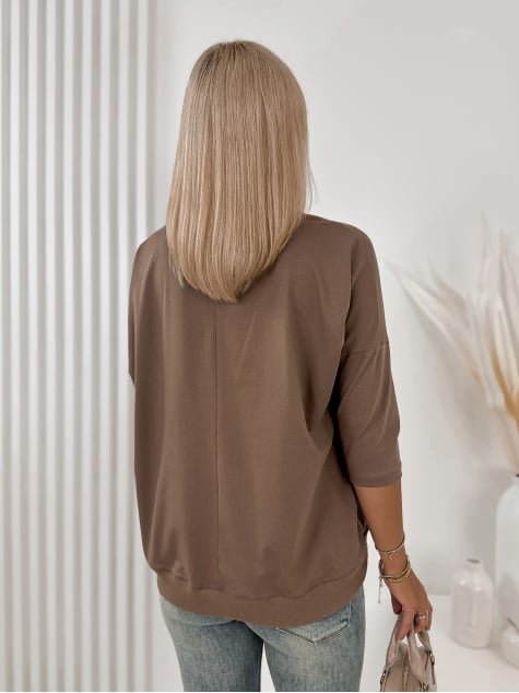 BLUZKA BLESS BRĄZOWA