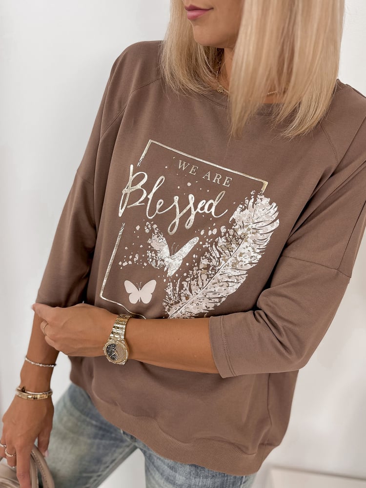 BLUZKA BLESS BRĄZOWA