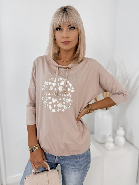 BLUZKA LONEZ CIEMNOBEŻOWA