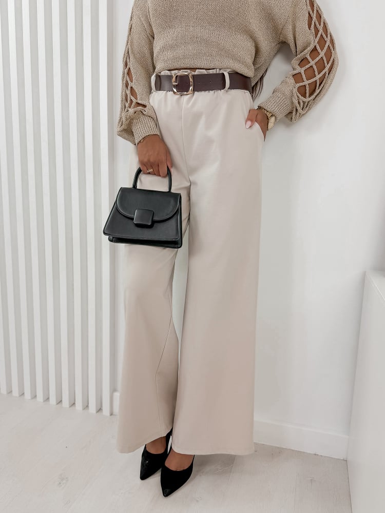 SPODNIE ELENICE BEŻOWE