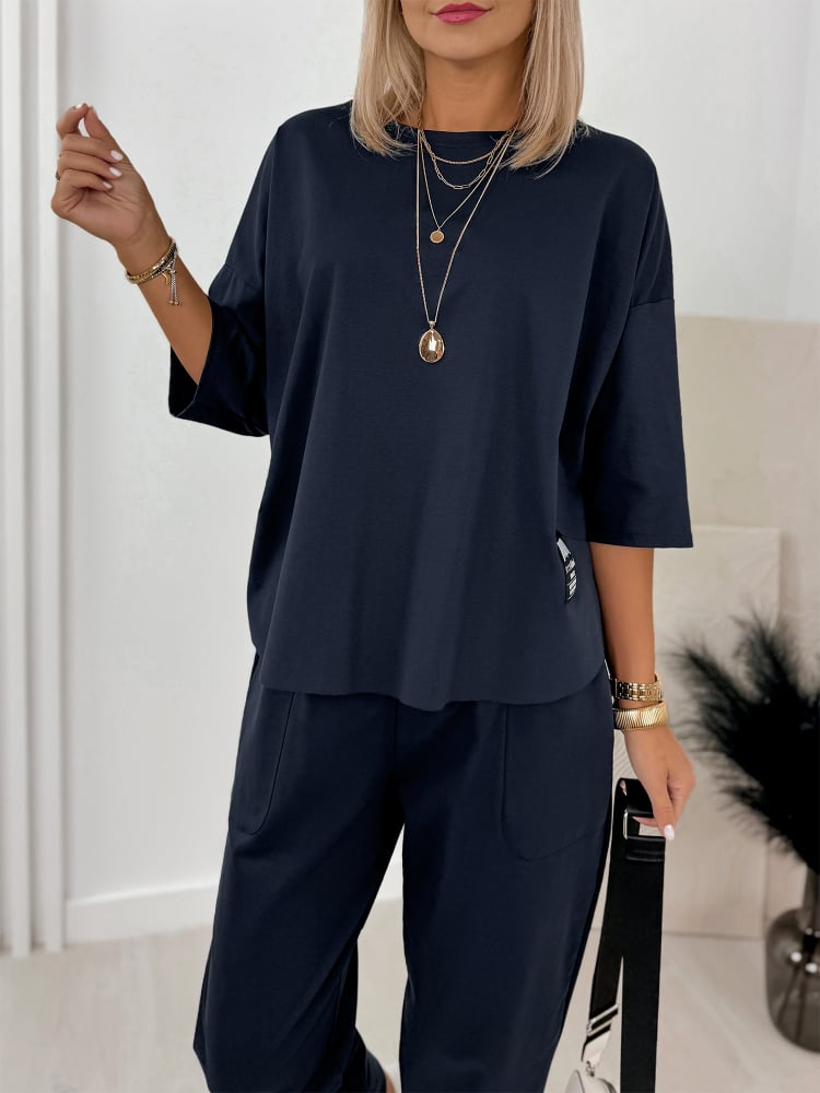 KOMPLET GENI GRANATOWY