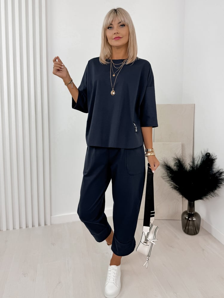 KOMPLET GENI GRANATOWY