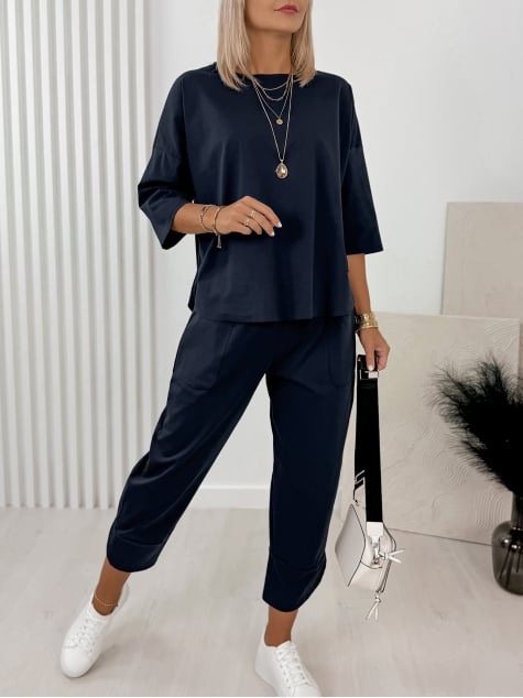 KOMPLET GENI GRANATOWY