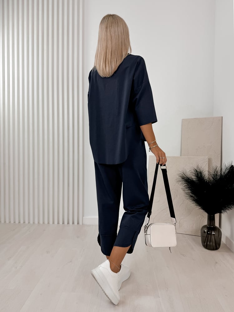 KOMPLET GENI GRANATOWY