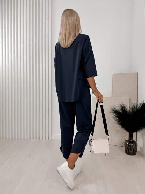 KOMPLET GENI GRANATOWY